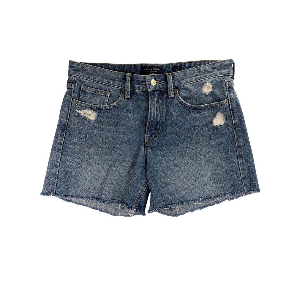 Lucky Brand Distressed Cutoff Denim Boyfriend Shorts Size 6 / 28